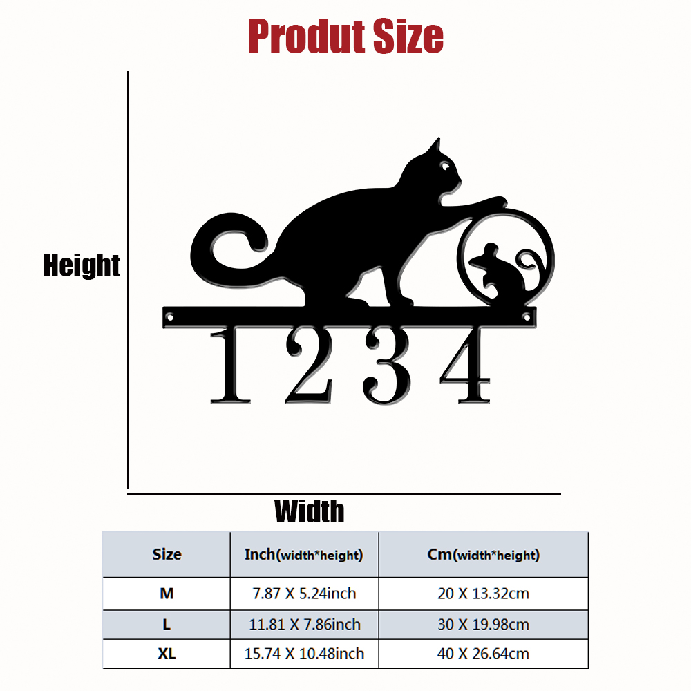 1Pc Custom cat Metal Door Stre - Farming A ulasan dan harga