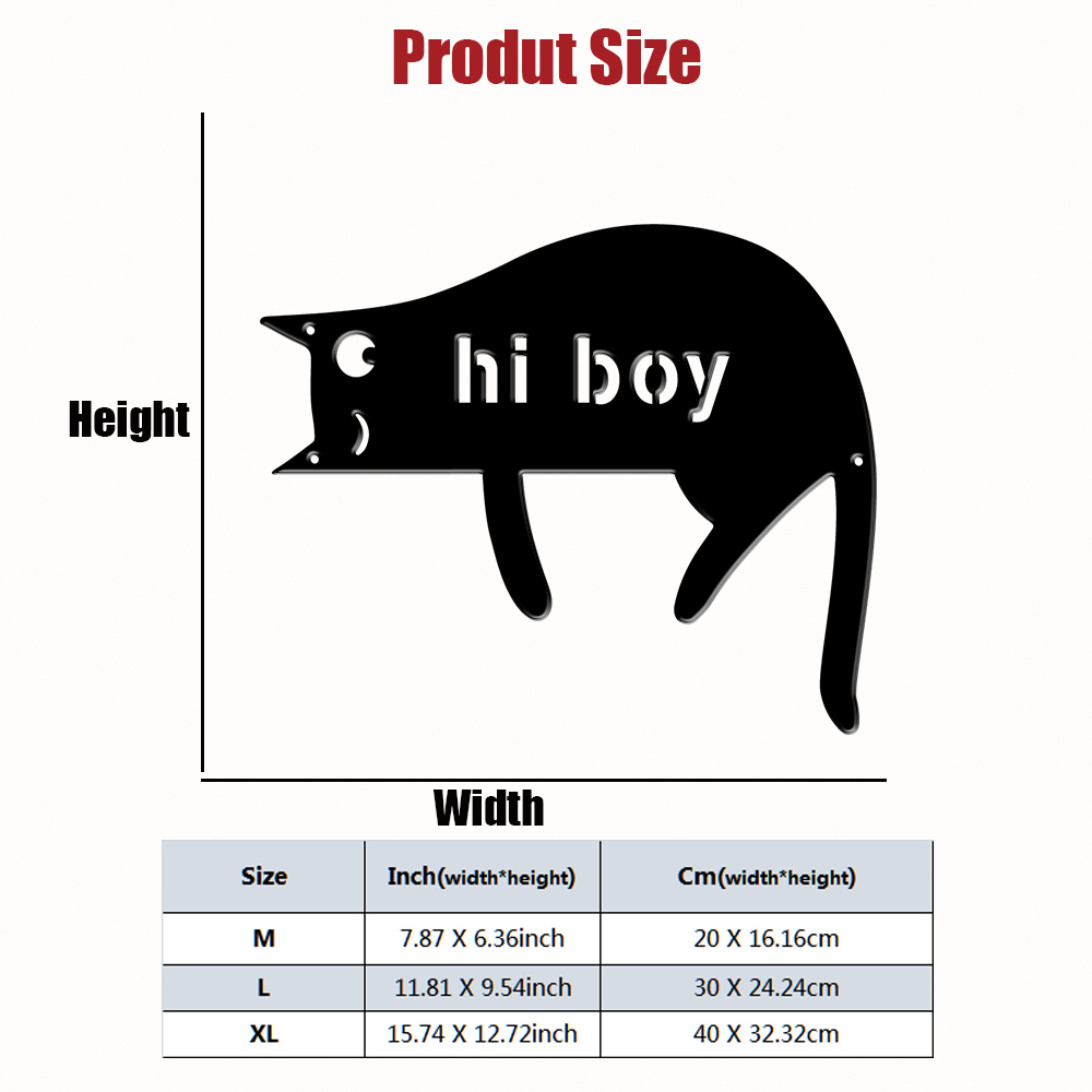 1Pc Custom cat Metal Door Stre - Farming A ulasan dan harga